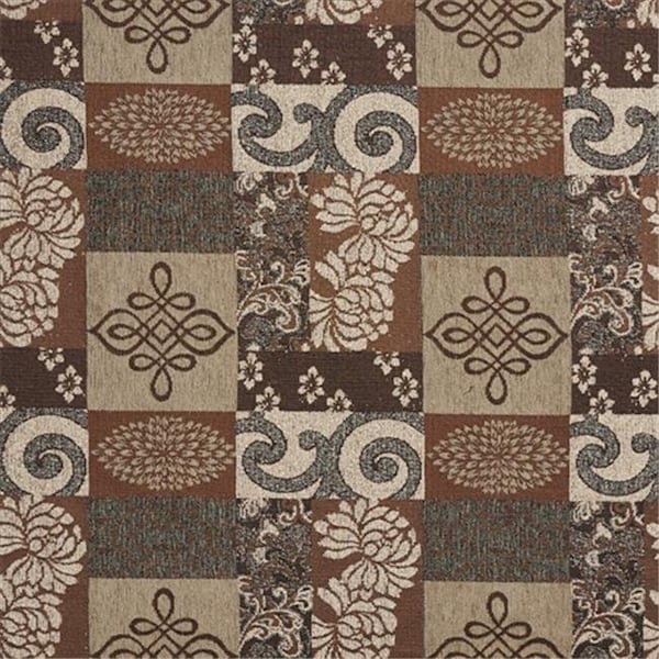Designer Fabrics <p>Brown and beige, large scale chenille upholstery fabric by the yard, is an upholstery gra F534 - main